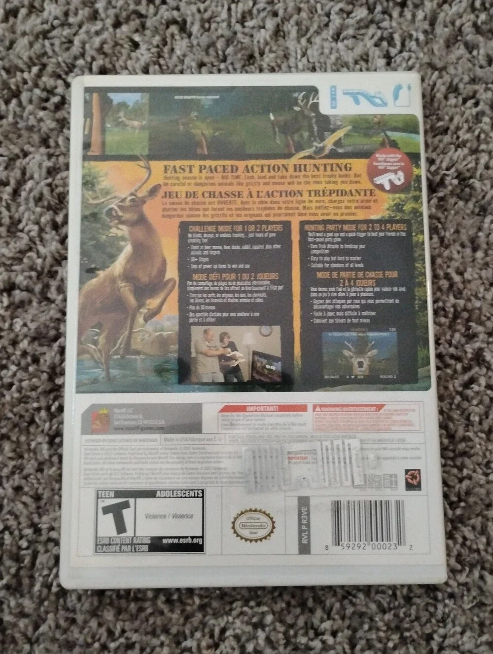 Deer Drive (Nintendo Wii) - Complete in Case (CIB) w/ Manual